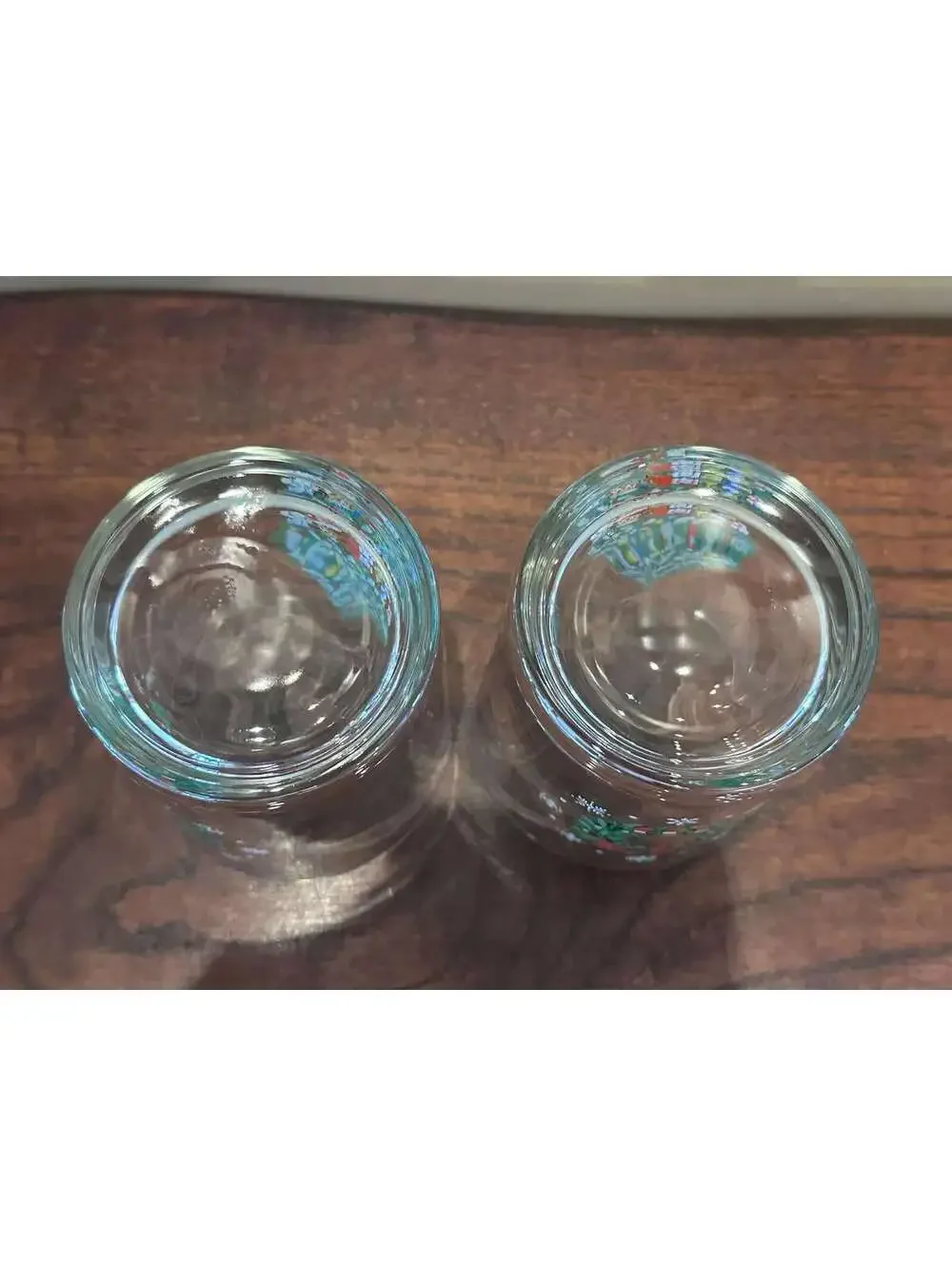 Salem Noel Christmas Tree and Wreath Lowball Rocks Glasses Set of 2